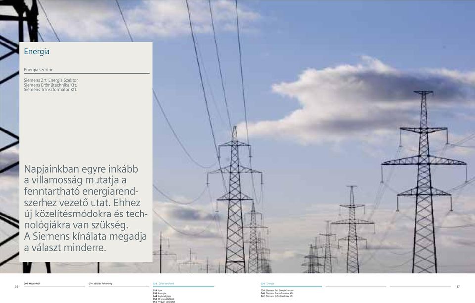 Napjainkban egyre inkább a villamosság mutatja a fenntartható energiarendszerhez vezető utat.