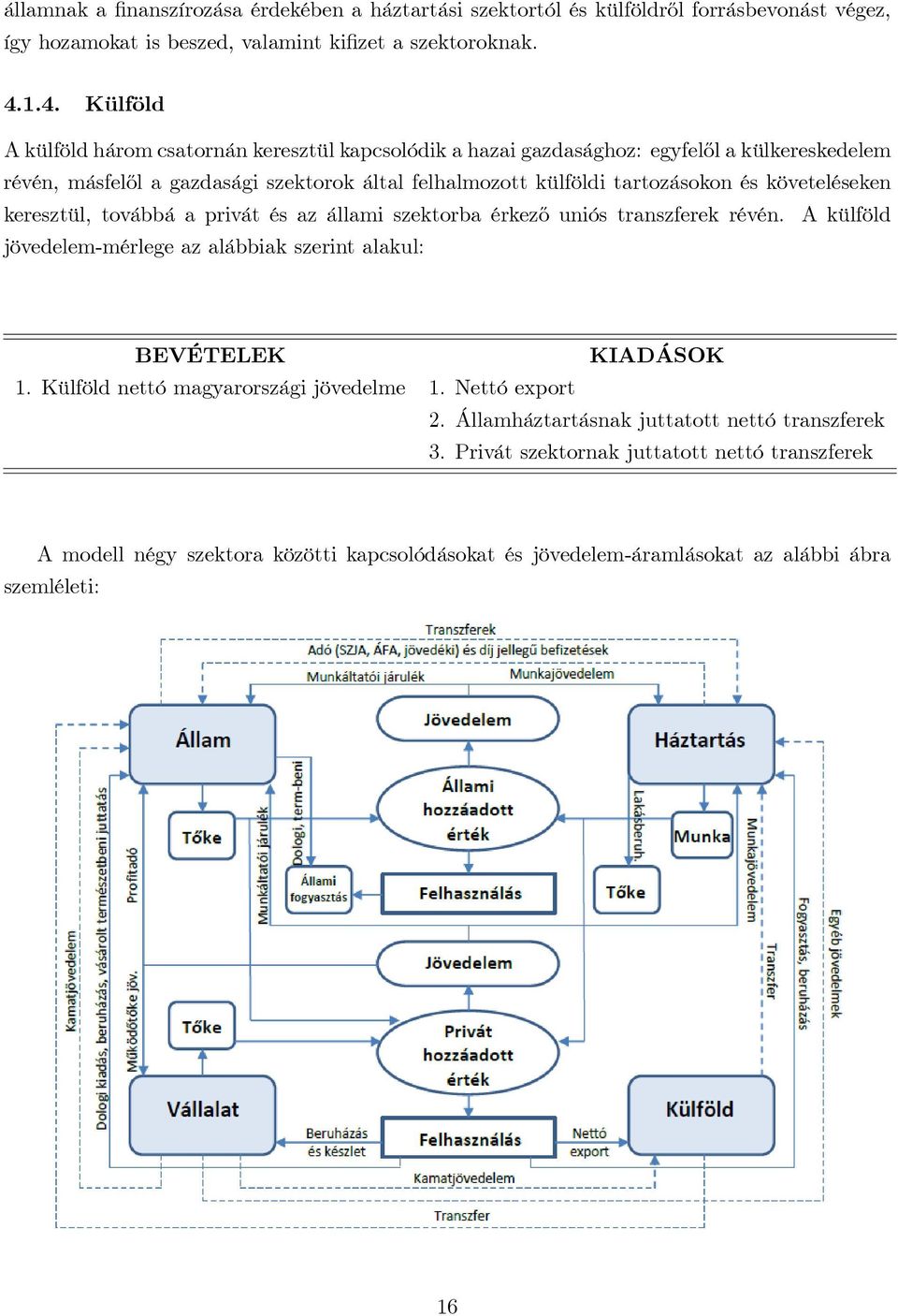 követeléseken keresztül, továbbá a privát és az állami szektorba érkező uniós transzferek révén. A külföld jövedelem-mérlege az alábbiak szerint alakul: BEVÉTELEK KIADÁSOK 1.