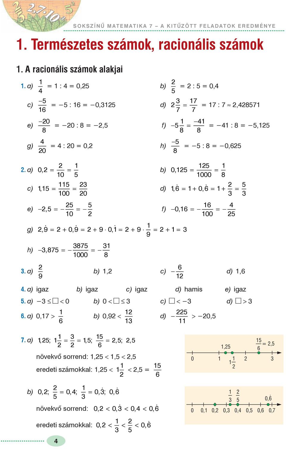 a) 0, = = 0 b) c), = = 00 0 d) e) -, = - = - f) 0 0, = = 000 8, = + 0, = + = - 0, = - = - 00 g) 9, = + 09, = + 9 0, = + 9 = + = 9 h) 87 -, 87 = - = - 000 8. a) b), c) - d), 9.
