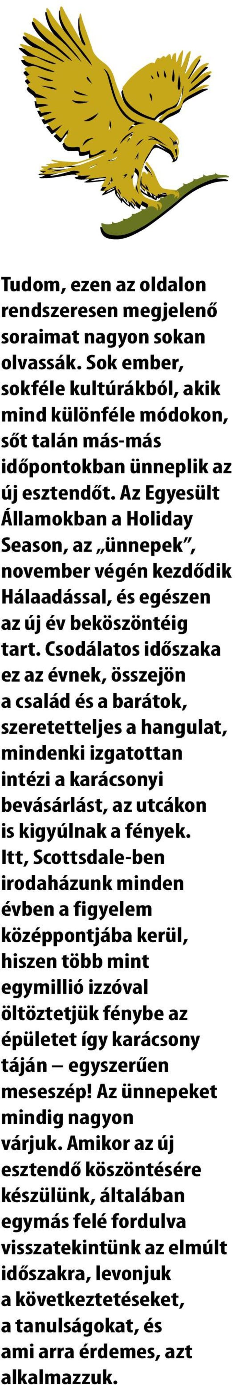 Csodálatos időszaka ez az évnek, összejön a család és a barátok, szeretetteljes a hangulat, mindenki izgatottan intézi a karácsonyi bevásárlást, az utcákon is kigyúlnak a fények.