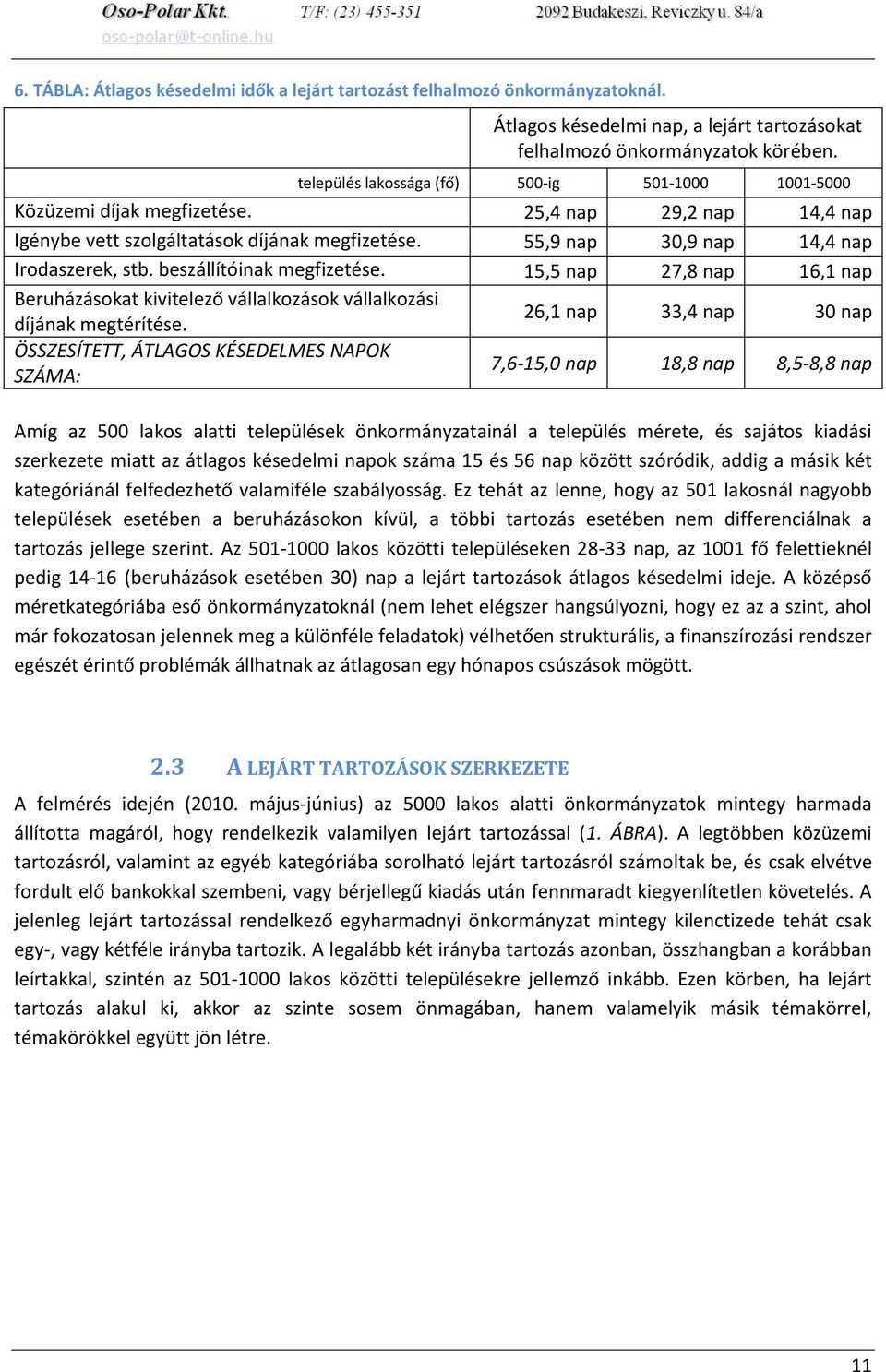 beszállítóinak megfizetése. 15,5 nap 27,8 nap 16,1 nap Beruházásokat kivitelező vállalkozások vállalkozási díjának megtérítése.