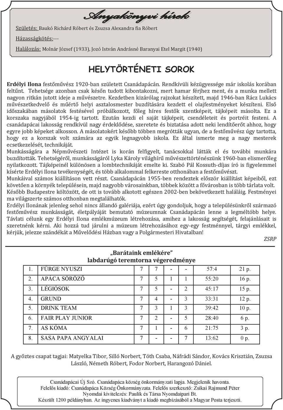 Tehetsége azonban csak későn tudott kibontakozni, mert hamar férjhez ment, és a munka mellett nagyon ritkán jutott ideje a művészetre.