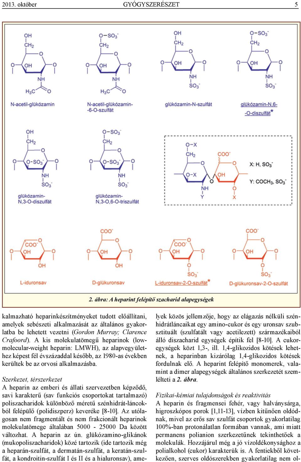 Clarence Crafoord). A kis molekulatömegű heparinok (lowmolecular-weight heparin: LMWH), az alapvegyülethez képest fél évszázaddal később, az 1980-as években kerültek be az orvosi alkalmazásba.