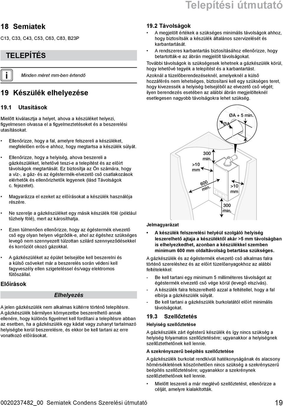 Ellenőrizze, hogy a fal, amelyre felszereli a készüléket, megfelelően erős-e ahhoz, hogy megtartsa a készülék súlyát.