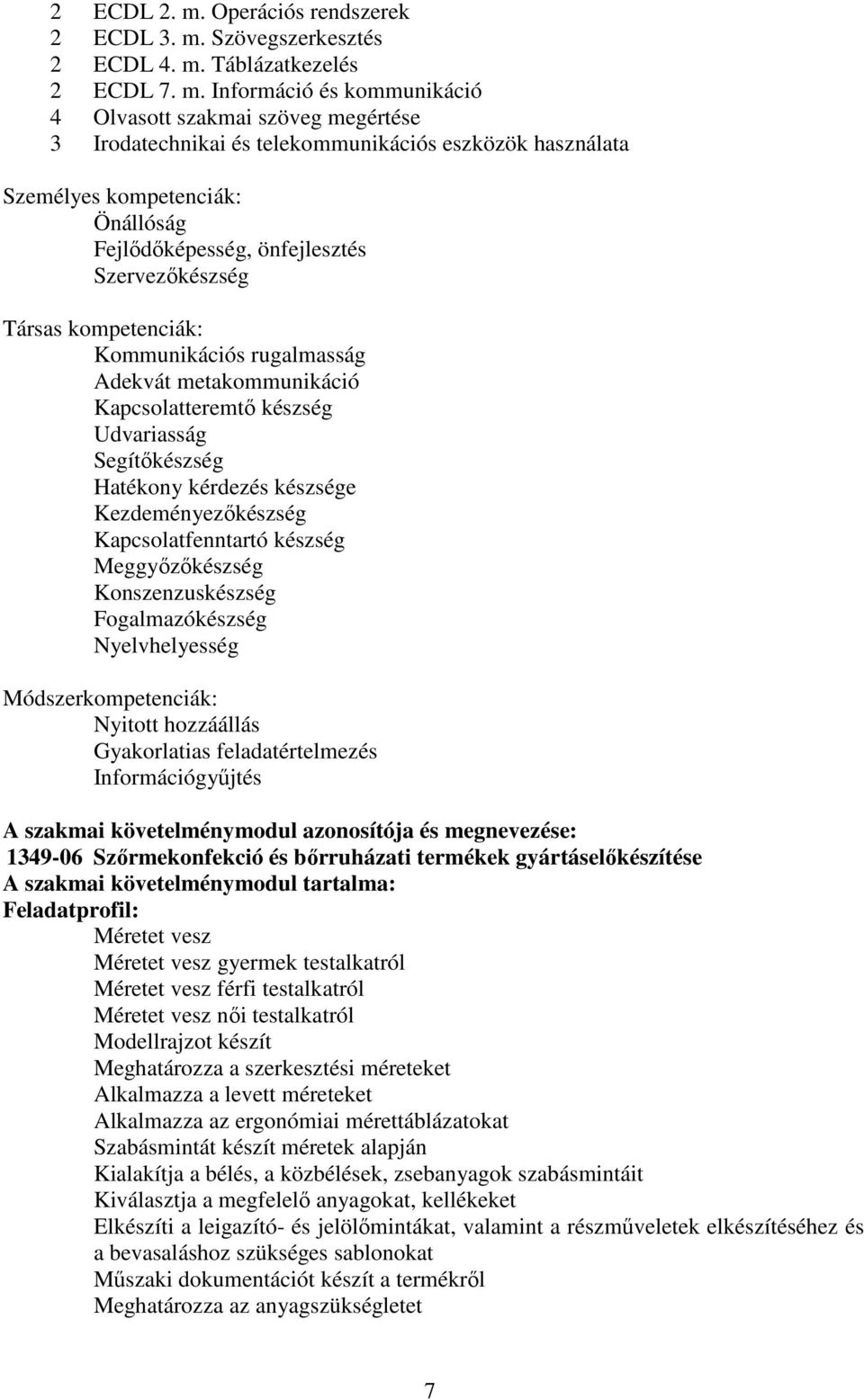 Szövegszerkesztés 2 ECDL 4. m.