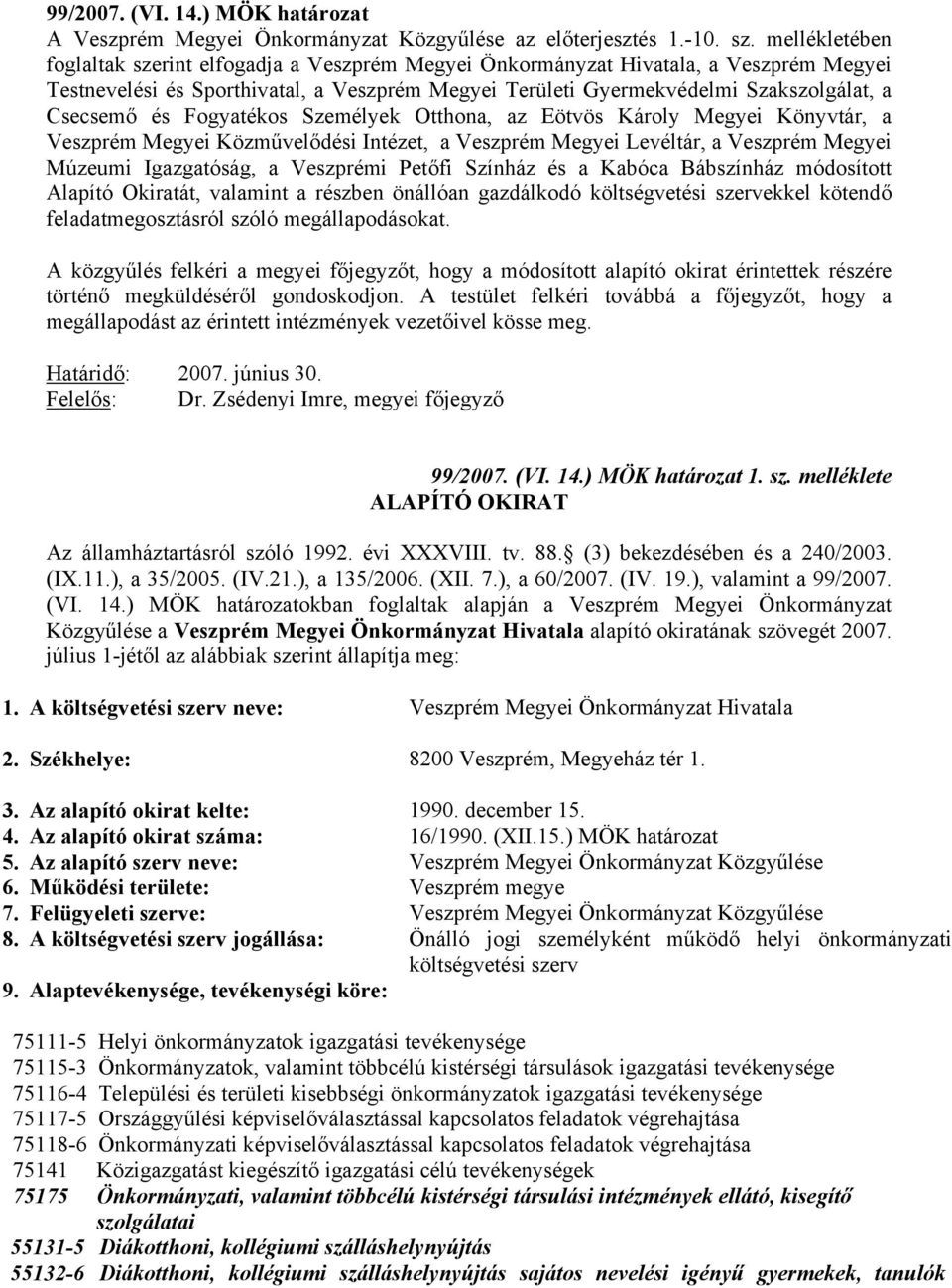 és Fogyatékos Személyek Otthona, az Eötvös Károly Megyei Könyvtár, a Veszprém Megyei Közművelődési Intézet, a Veszprém Megyei Levéltár, a Veszprém Megyei Múzeumi Igazgatóság, a Veszprémi Petőfi