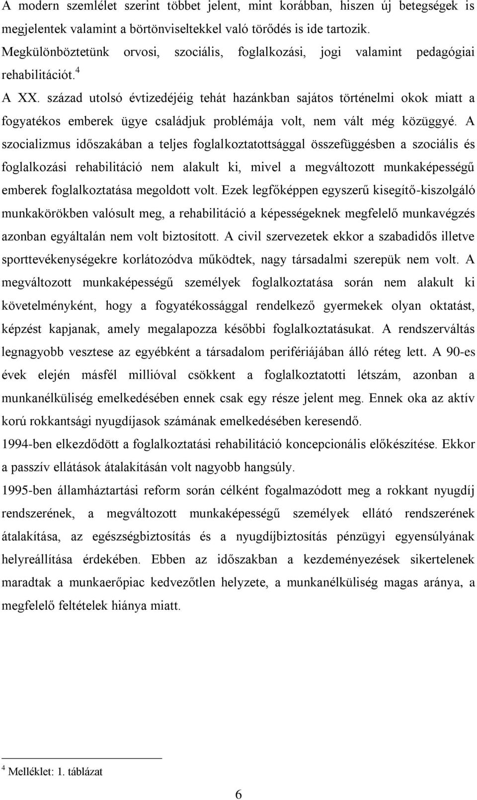 század utolsó évtizedéjéig tehát hazánkban sajátos történelmi okok miatt a fogyatékos emberek ügye családjuk problémája volt, nem vált még közüggyé.