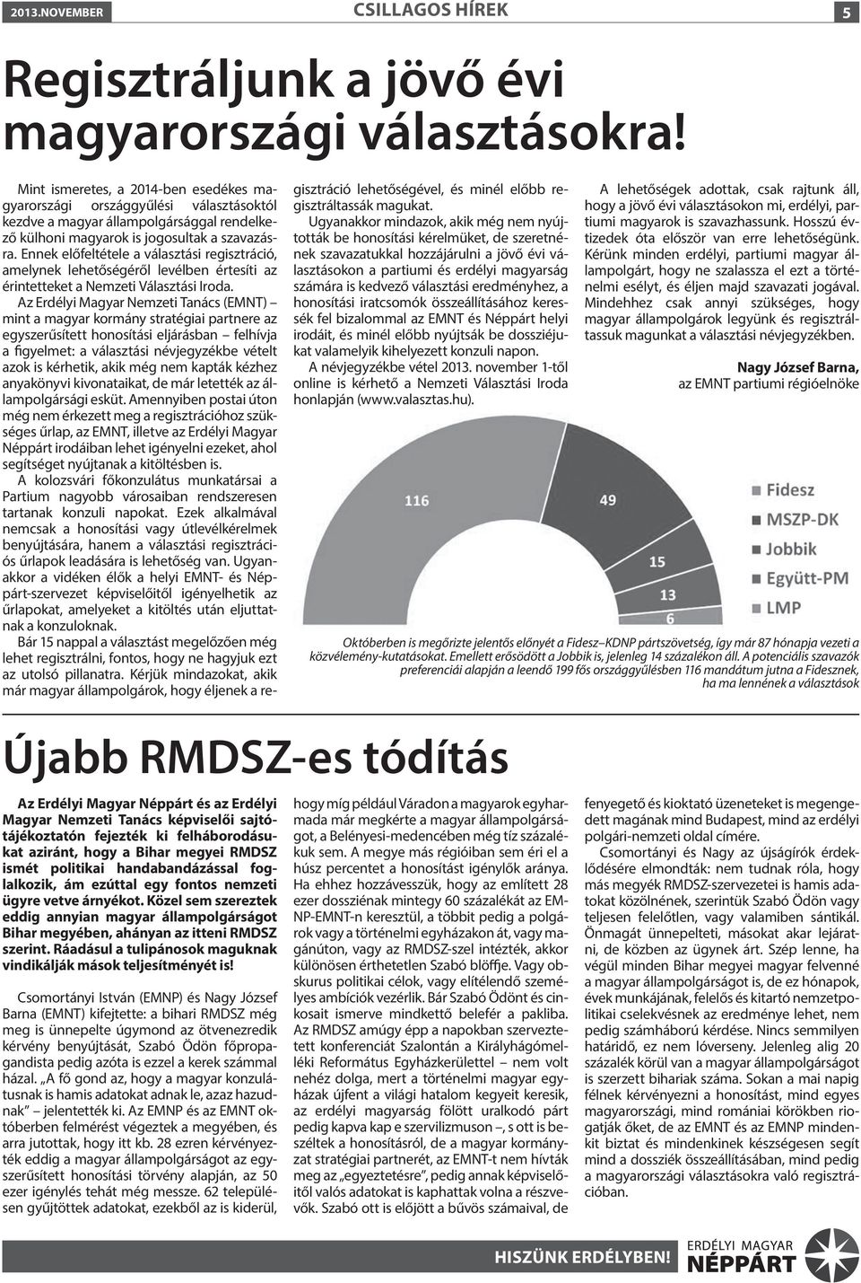 Ennek előfeltétele a választási regisztráció, amelynek lehetőségéről levélben értesíti az érintetteket a Nemzeti Választási Iroda.