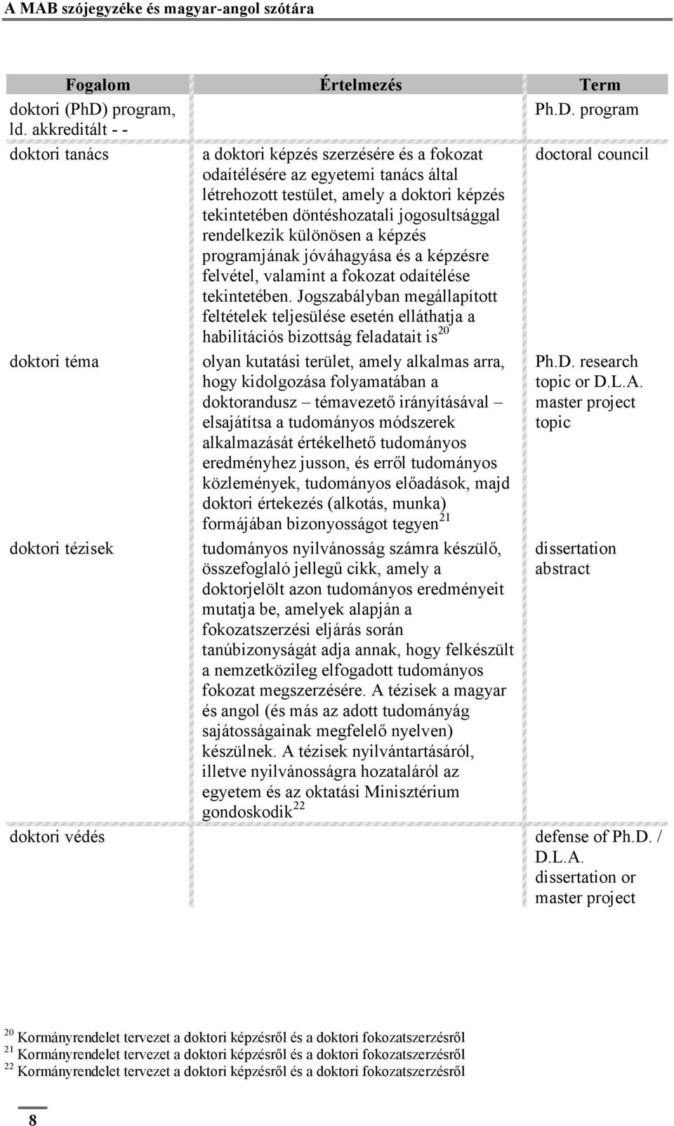 jogosultsággal rendelkezik különösen a képzés programjának jóváhagyása és a képzésre felvétel, valamint a fokozat odaítélése tekintetében.