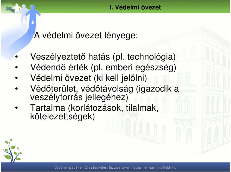 emberi egészség) Védelmi övezet (ki kell jelölni) Védıterület,