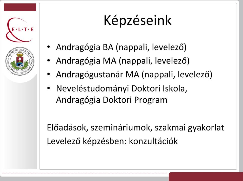 Neveléstudományi Doktori Iskola, Andragógia Doktori Program