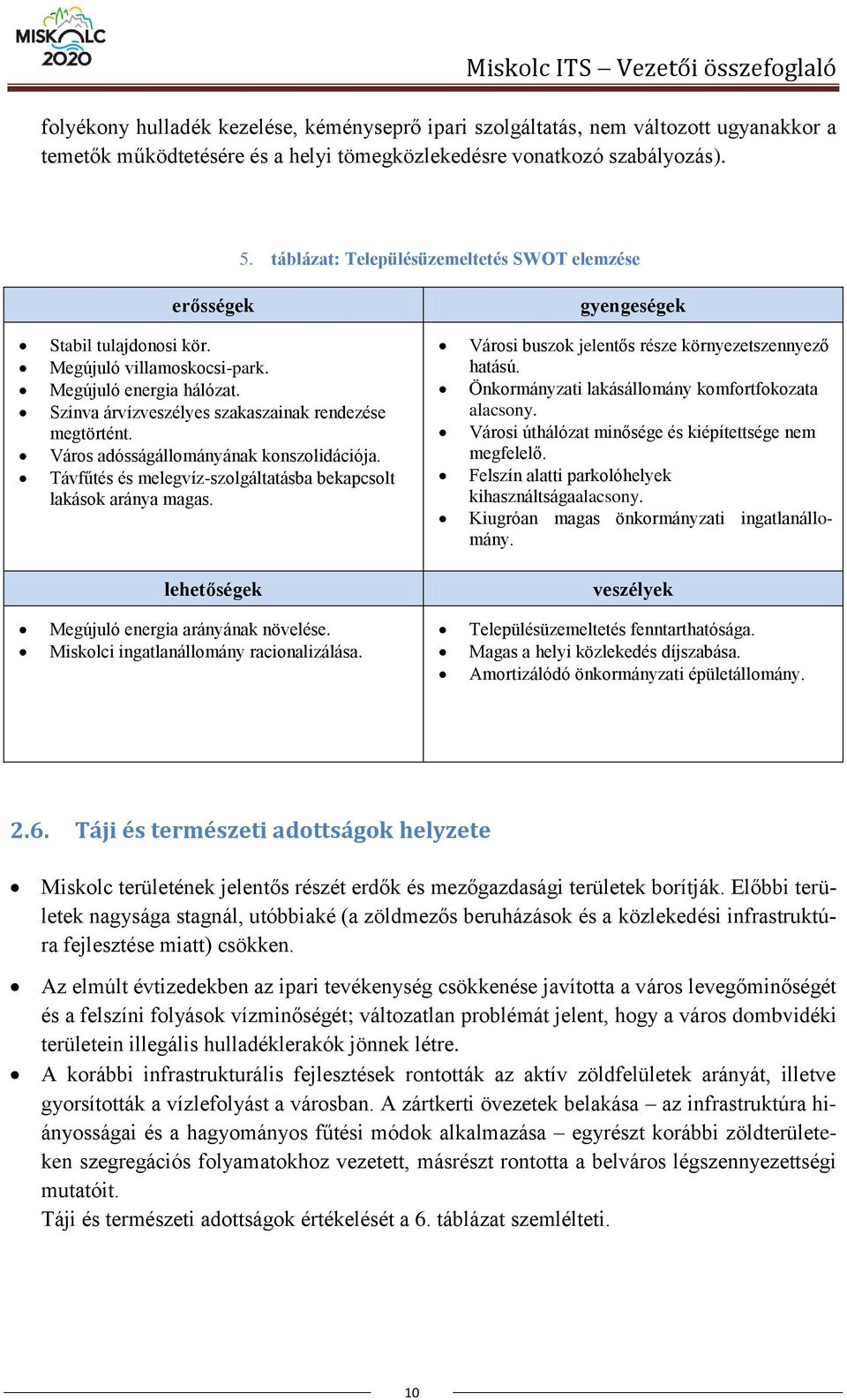 Szinva árvízveszélyes szakaszainak rendezése megtörtént. Város adósságállományának konszolidációja. Távfűtés és melegvíz-szolgáltatásba bekapcsolt lakások aránya magas.