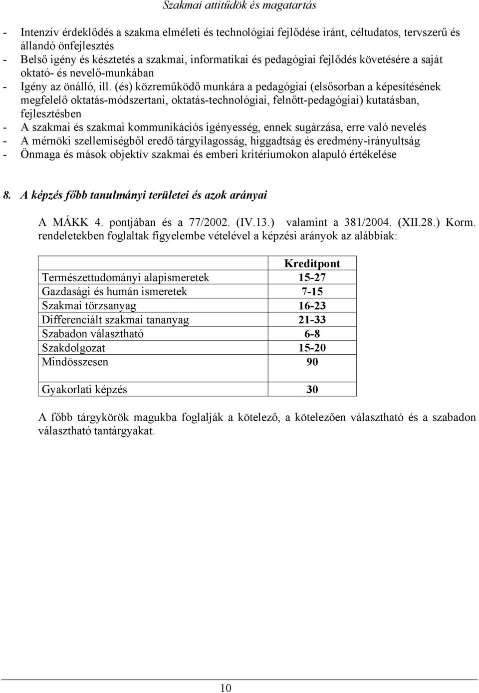 (és) közreműködő munkára a pedagógiai (elsősorban a képesítésének megfelelő oktatás-módszertani, oktatás-technológiai, felnőtt-pedagógiai) kutatásban, fejlesztésben - A szakmai és szakmai