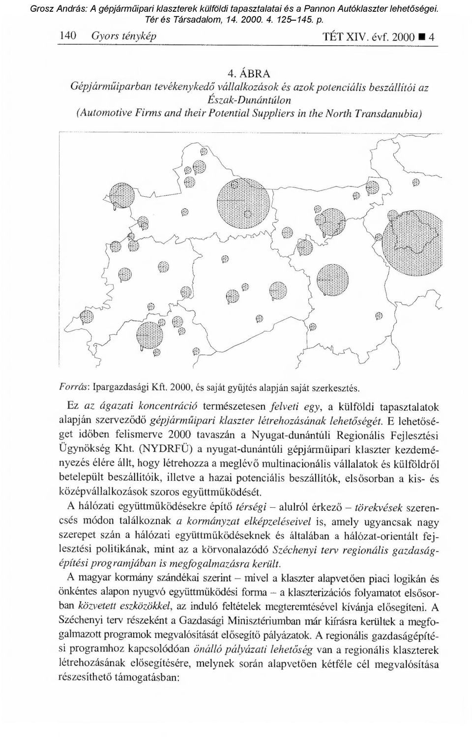 Kft. 2000, és saját gy űjtés alapján saját szerkesztés.