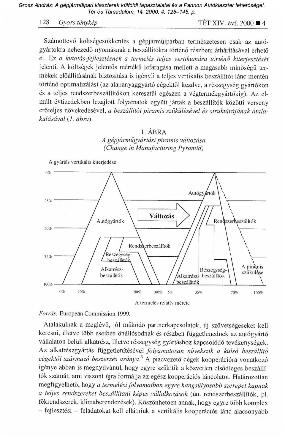 Ez a kutatás-fejlesztésnek a termelés teljes vertikumára történ ő kiterjesztését jelenti.