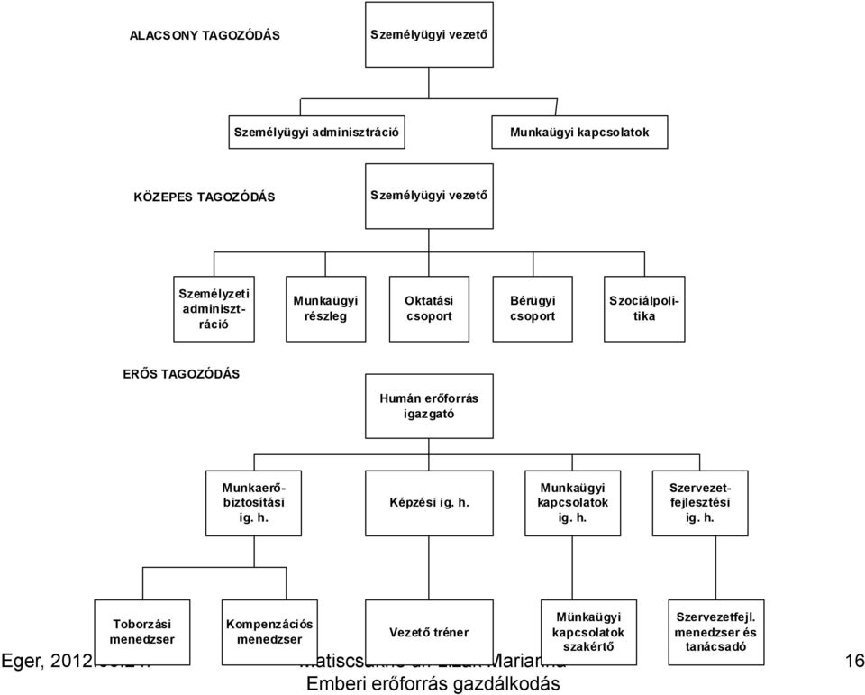 erőforrás igazgató Munkaerőbiztosítási ig. h.