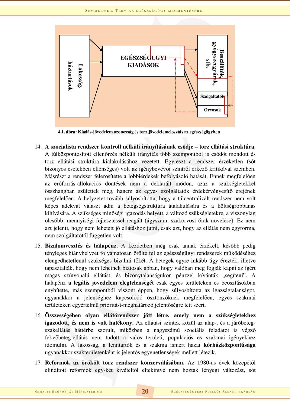 A túlközpontosított ellenőrzés nélküli irányítás több szempontból is csődöt mondott és torz ellátási struktúra kialakulásához vezetett.