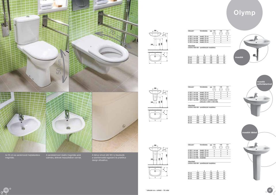 8.1061.1 xxx yyy mosdó, 50 cm x x x 8.1061.2 xxx yyy mosdó, 55 cm x x x 8.1061.3 xxx yyy mosdó, 60 cm x x x 8.1061.4 xxx yyy mosdó, 65 cm x x 8.1961.