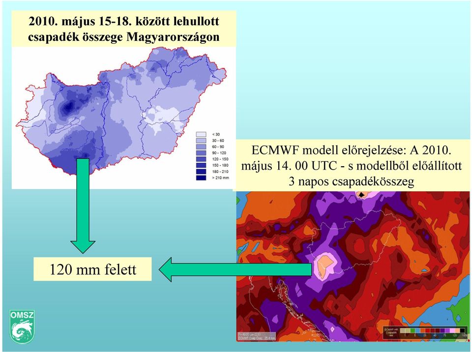 Magyarországon ECMWF modell előrejelzése: A