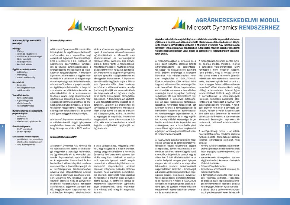 projektirányítás projektek erőforrások alkalmazotti nyilvántartás Üzleti intelligencia OLAP elemzések ad-hoc riportok Elektronikus kereskedelem portál alapú rendszerelérés elektronikus kereskedelem