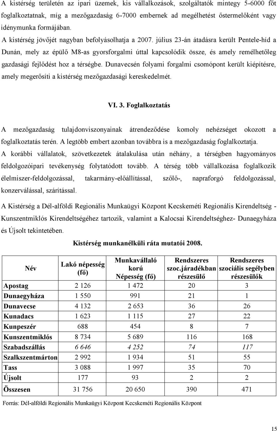 július 23-án átadásra került Pentele-híd a Dunán, mely az épülő M8-as gyorsforgalmi úttal kapcsolódik össze, és amely remélhetőleg gazdasági fejlődést hoz a térségbe.