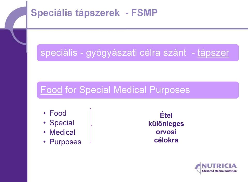 for Special Medical Purposes Food Special