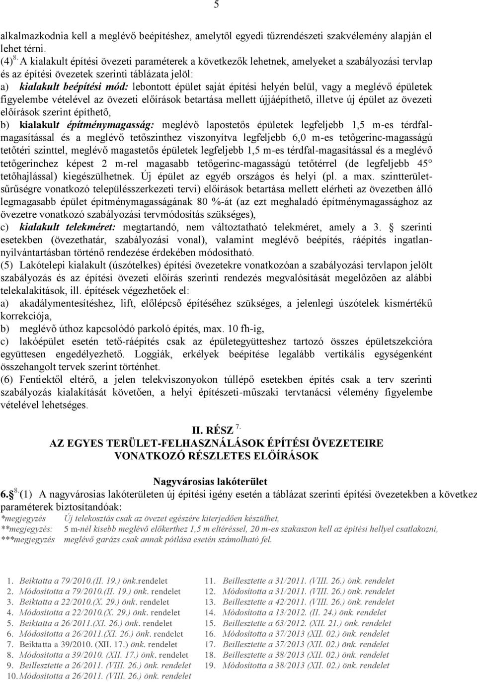 építési helyén belül, vagy a meglévő épületek figyelembe vételével az övezeti előírások betartása mellett újjáépíthető, illetve új épület az övezeti előírások szerint építhető, b) kialakult