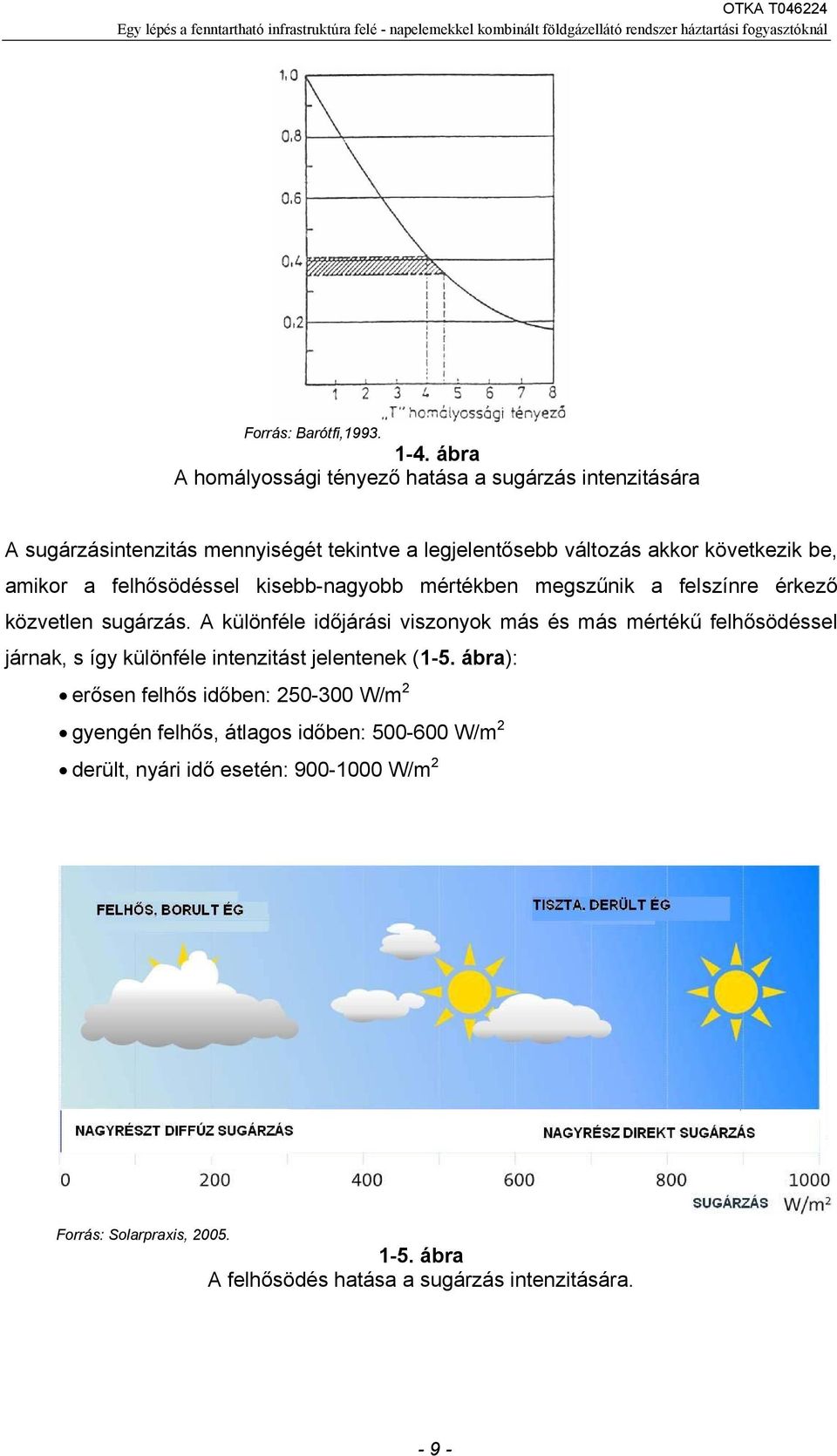 amikor a felhősödéssel kisebb-nagyobb mértékben megszűnik a felszínre érkező közvetlen sugárzás.