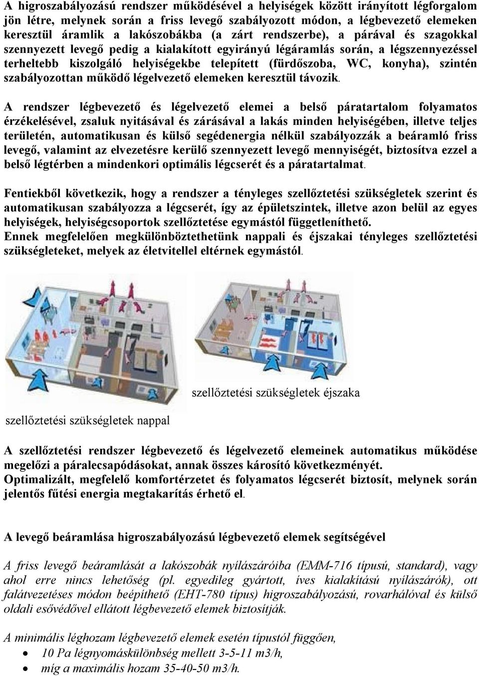 konyha), szintén szabályozottan működő légelvezető elemeken keresztül távozik.