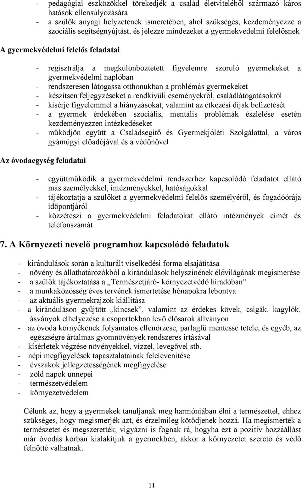 rendszeresen látogassa otthonukban a problémás gyermekeket - készítsen feljegyzéseket a rendkívüli eseményekről, családlátogatásokról - kísérje figyelemmel a hiányzásokat, valamint az étkezési díjak