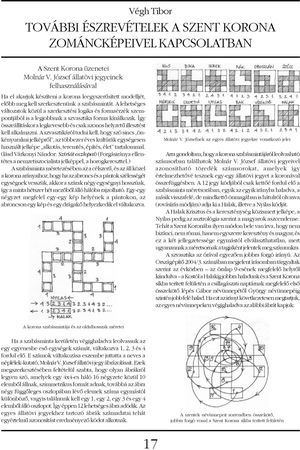 A lehetséges változatok közül a szerkesztési logika és formaérzék szempontjából is a legjobbnak a szvasztika forma kínálkozik.