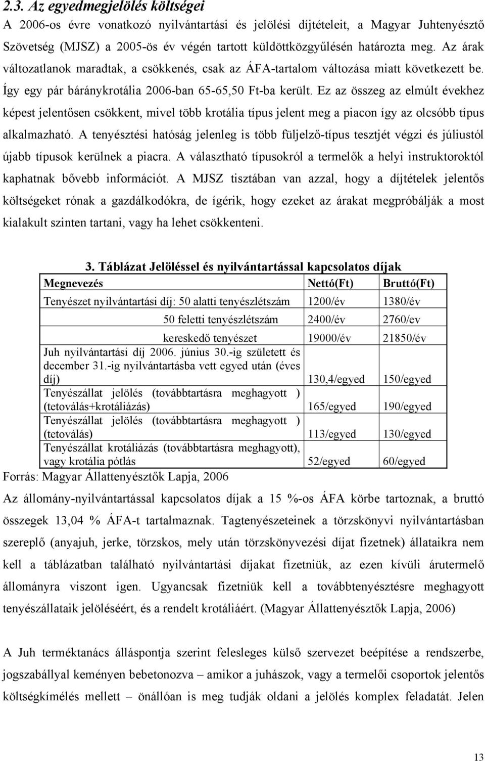 Ez az összeg az elmúlt évekhez képest jelentősen csökkent, mivel több krotália típus jelent meg a piacon így az olcsóbb típus alkalmazható.