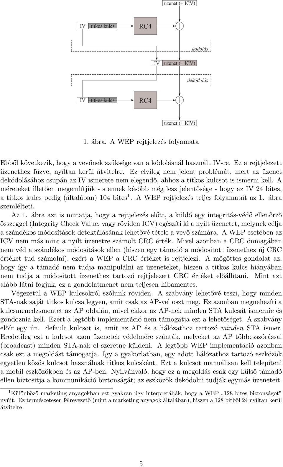 Ez elvileg nem jelent problémát, mert az üzenet dekódolásához csupán az IV ismerete nem elegendő, ahhoz a titkos kulcsot is ismerni kell.