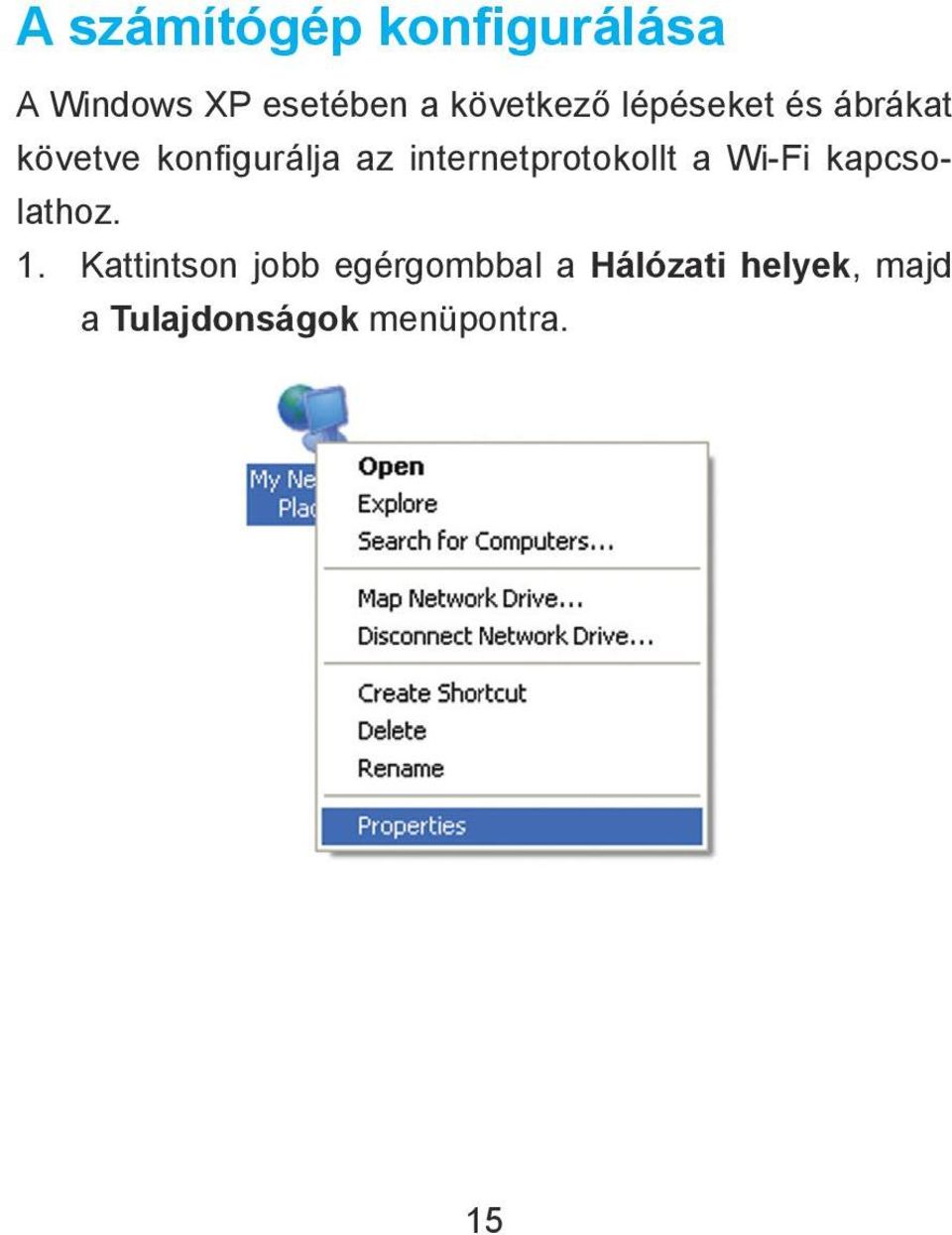 internetprotokollt a Wi-Fi kapcsolathoz. 1.