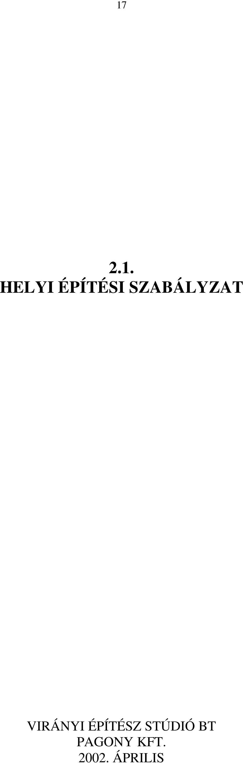 VIRÁNYI ÉPÍTÉSZ