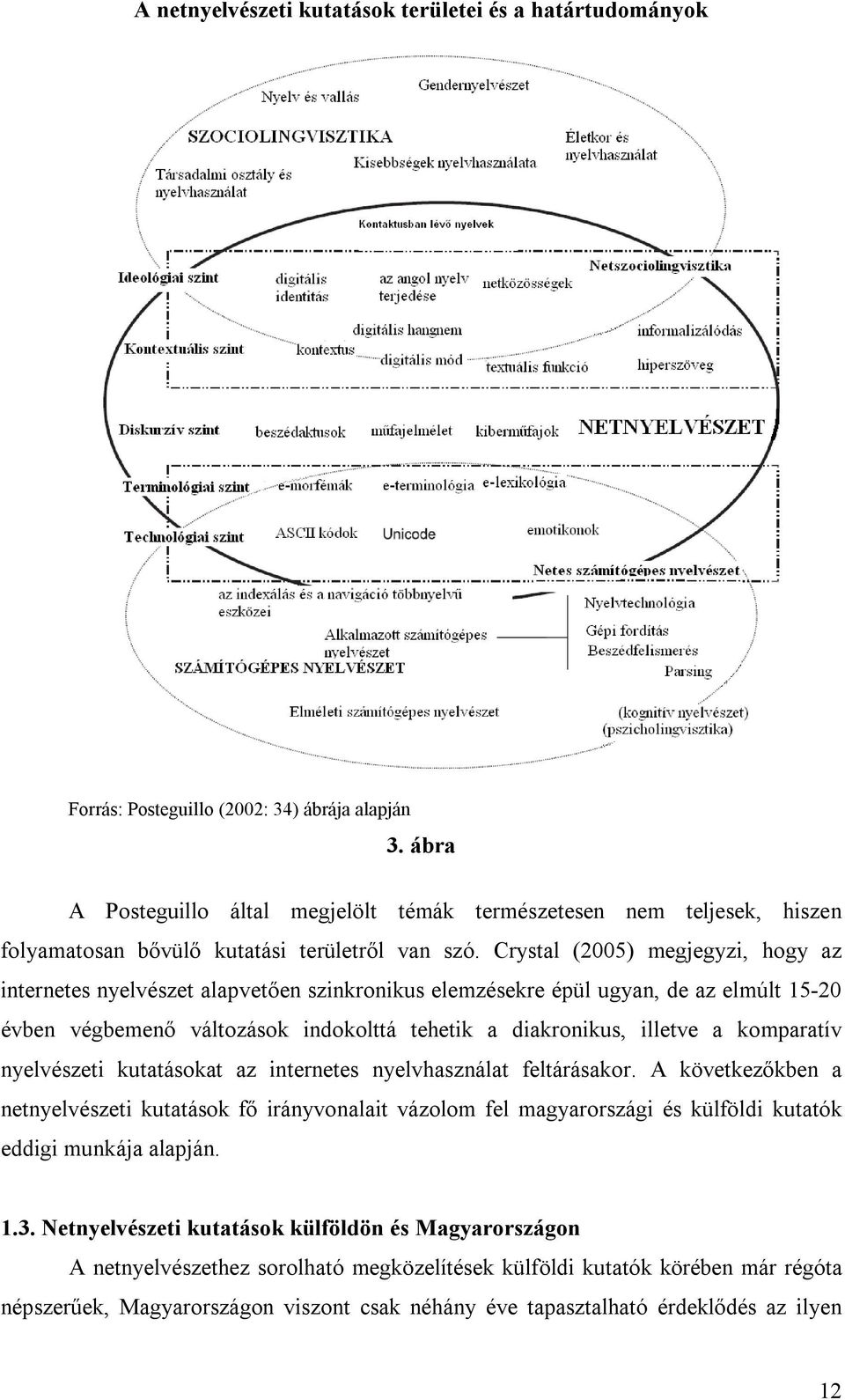 Crystal (2005) megjegyzi, hogy az internetes nyelvészet alapvetően szinkronikus elemzésekre épül ugyan, de az elmúlt 15-20 évben végbemenő változások indokolttá tehetik a diakronikus, illetve a