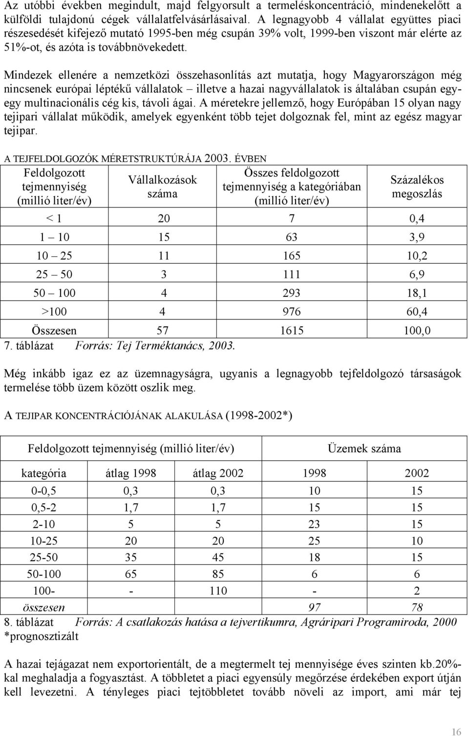 Mindezek ellenére a nemzetközi összehasonlítás azt mutatja, hogy Magyarországon még nincsenek európai léptékű vállalatok illetve a hazai nagyvállalatok is általában csupán egyegy multinacionális cég