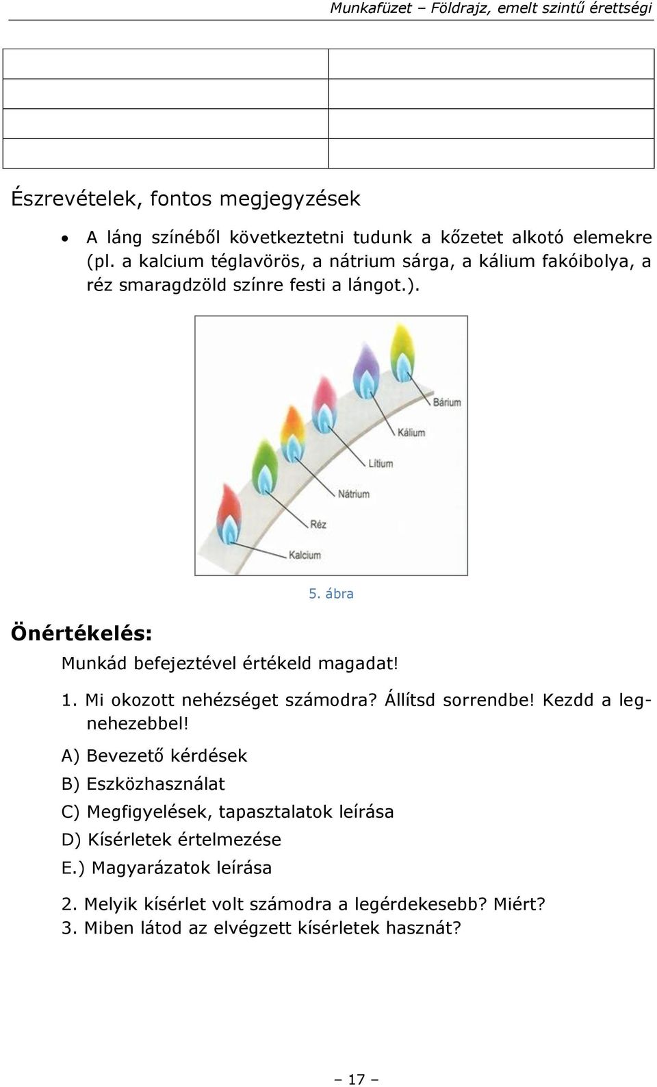 ábra Munkád befejeztével értékeld magadat! 1. Mi okozott nehézséget számodra? Állítsd sorrendbe! Kezdd a legnehezebbel!