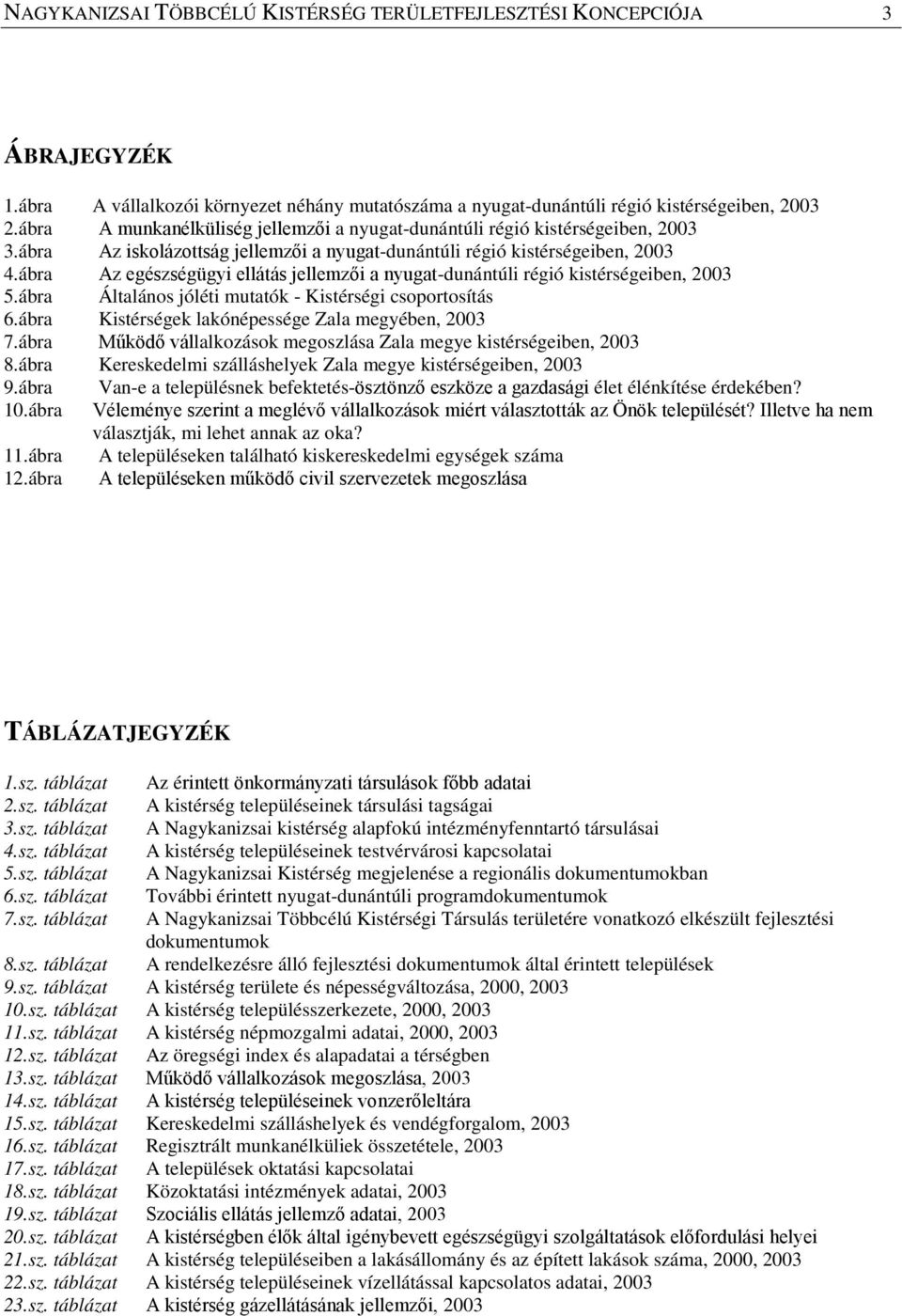 ábra Az egészségügyi ellátás jellemzői a nyugat-dunántúli régió kistérségeiben, 2003 5.ábra Általános jóléti mutatók - Kistérségi csoportosítás 6.ábra Kistérségek lakónépessége Zala megyében, 2003 7.