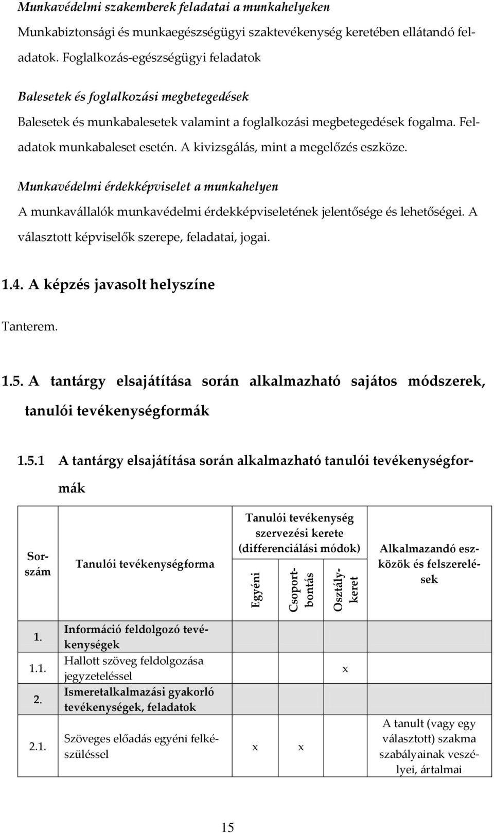 A kivizsgálás, mint a megelőzés eszköze. Munkavédelmi érdekképviselet a munkahelyen A munkavállalók munkavédelmi érdekképviseletének jelentősége és lehetőségei.