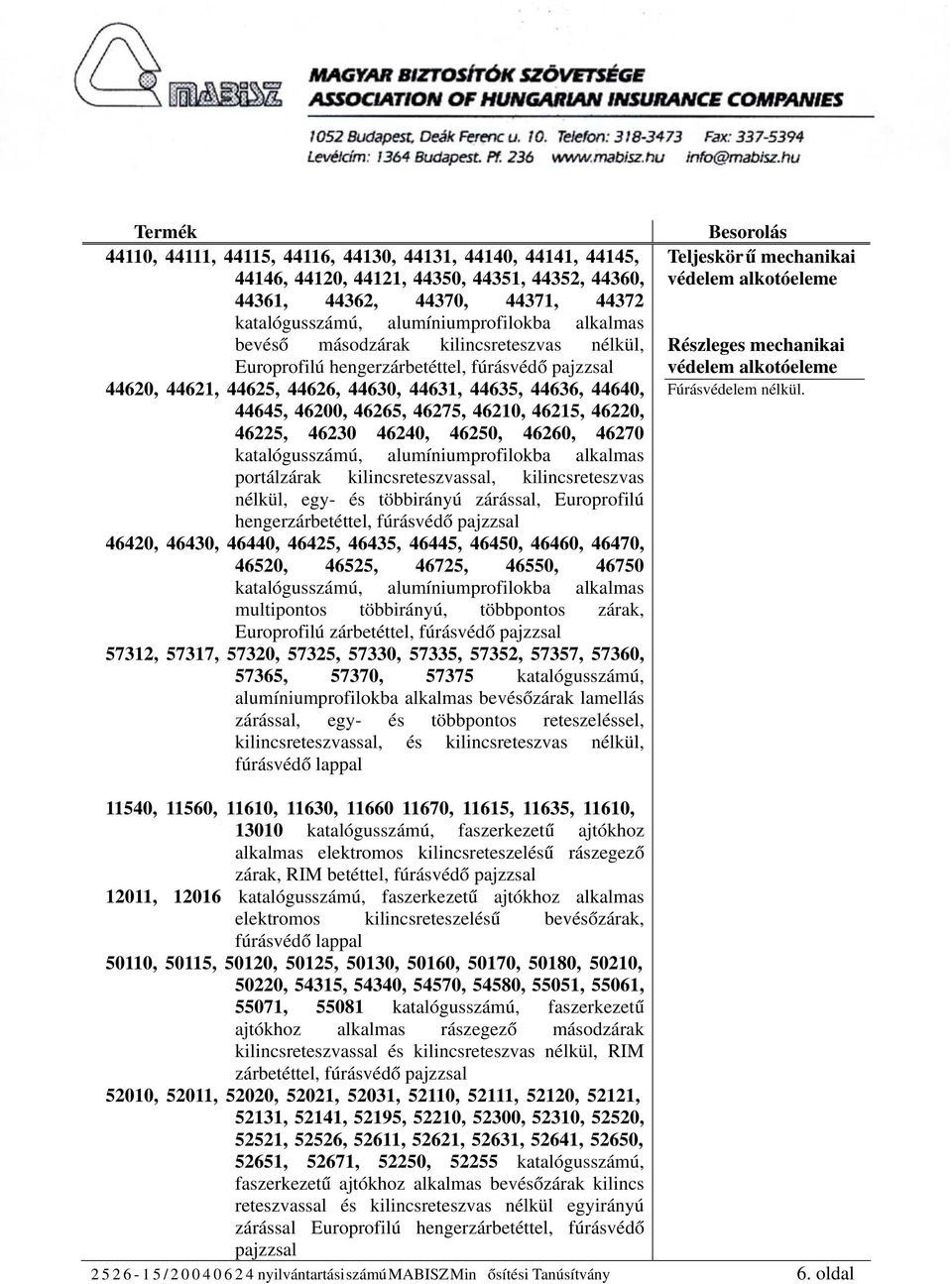 kilincsreteszvas nélkül, egy- és többirányú zárással, Europrofilú 46420, 46430, 46440, 46425, 46435, 46445, 46450, 46460, 46470, 46520, 46525, 46725, 46550, 46750 multipontos többirányú, többpontos