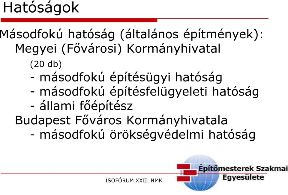 hatóság - másodfokú építésfelügyeleti hatóság - állami