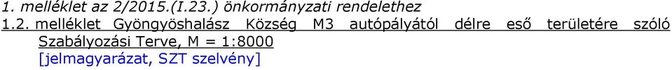 melléklet Gyöngyöshalász Község M3 autópályától