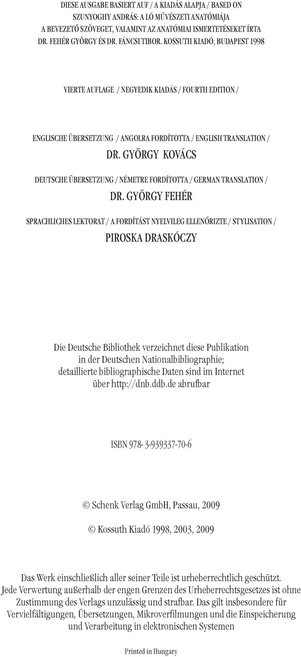 GYÖRGY KOVÁCS DEUTSCHE ÜBERSETZUNG / NÉMETRE FORDÍTOTTA / GERMAN TRANSLATION / DR.
