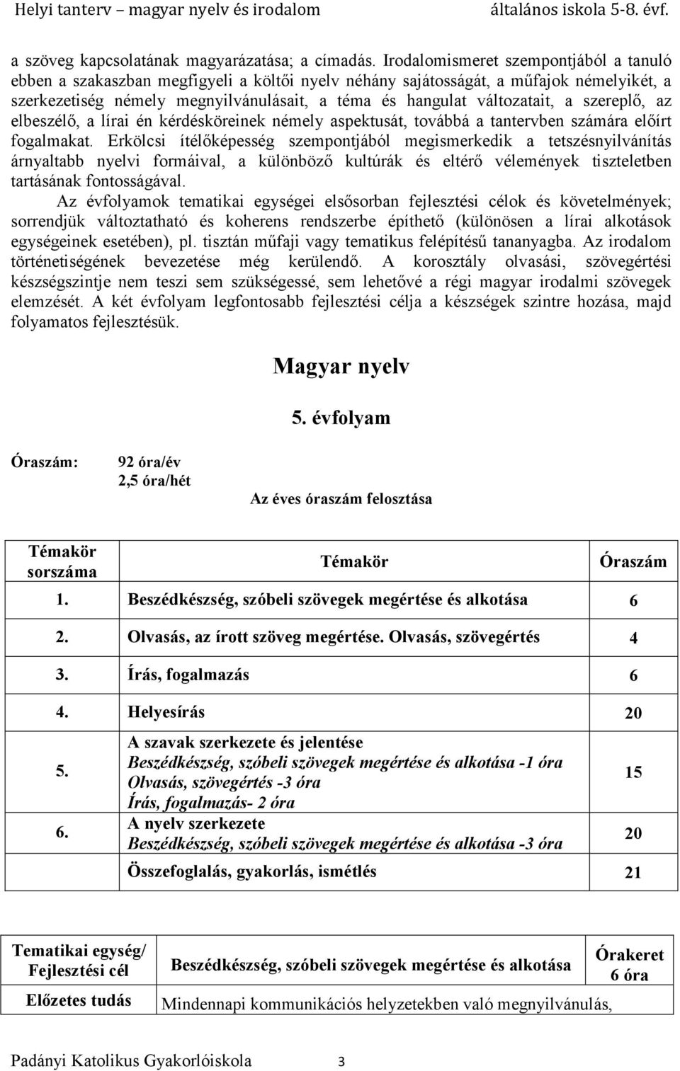 változatait, a szereplő, az elbeszélő, a lírai én kérdésköreinek némely aspektusát, továbbá a tantervben számára előírt at.