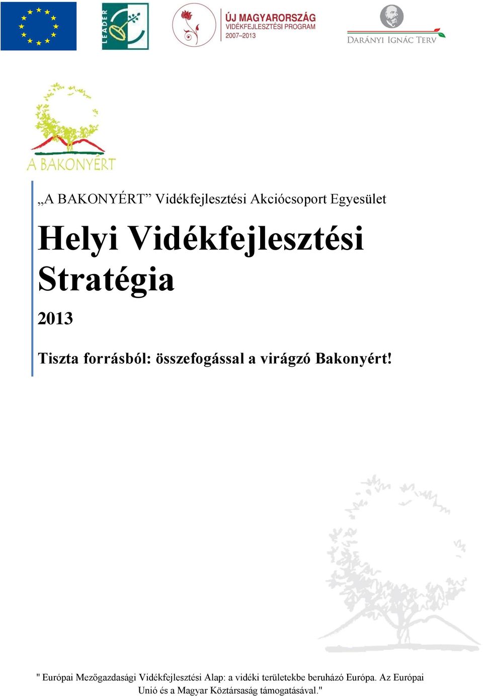 Vidékfejlesztési Stratégia 2013