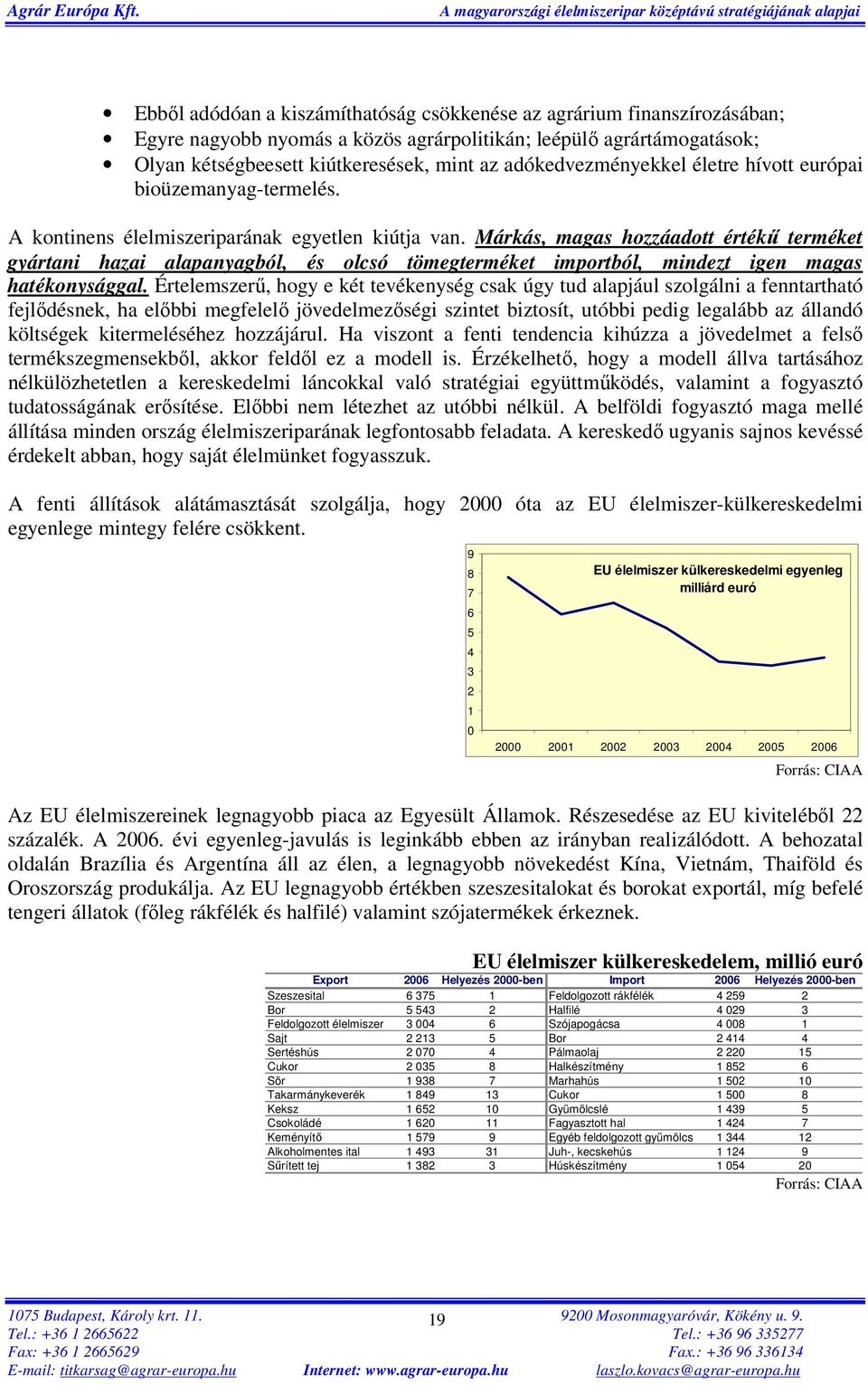 Márkás, magas hozzáadott értékű terméket gyártani hazai alapanyagból, és olcsó tömegterméket importból, mindezt igen magas hatékonysággal.