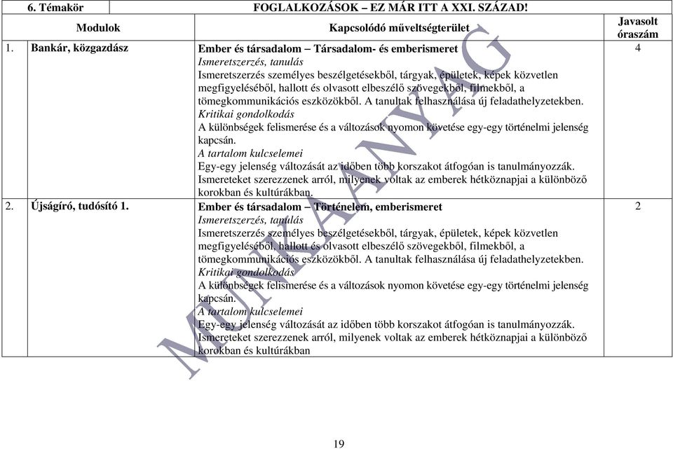 olvasott elbeszélő szövegekből, filmekből, a tömegkommunikációs eszközökből. A tanultak felhasználása új feladathelyzetekben.