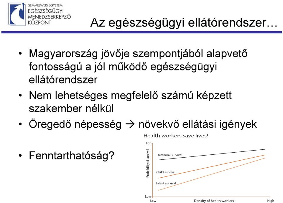 ellátórendszer Nem lehetséges megfelelő számú képzett