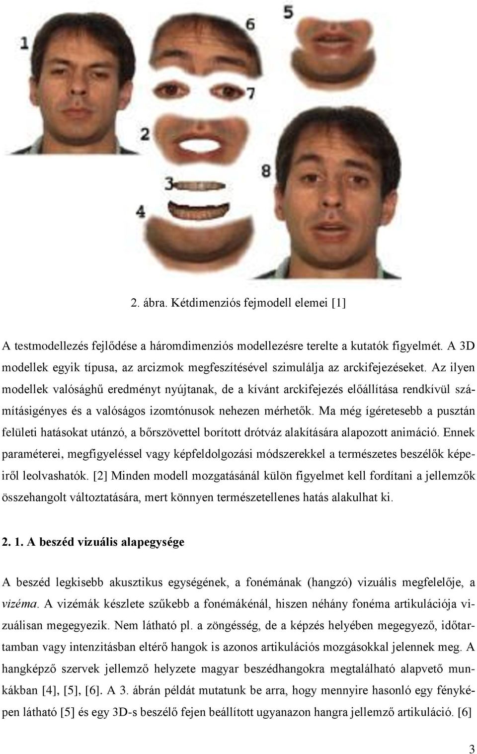 Az ilyen modellek valósághű eredményt nyújtanak, de a kívánt arckifejezés előállítása rendkívül számításigényes és a valóságos izomtónusok nehezen mérhetők.